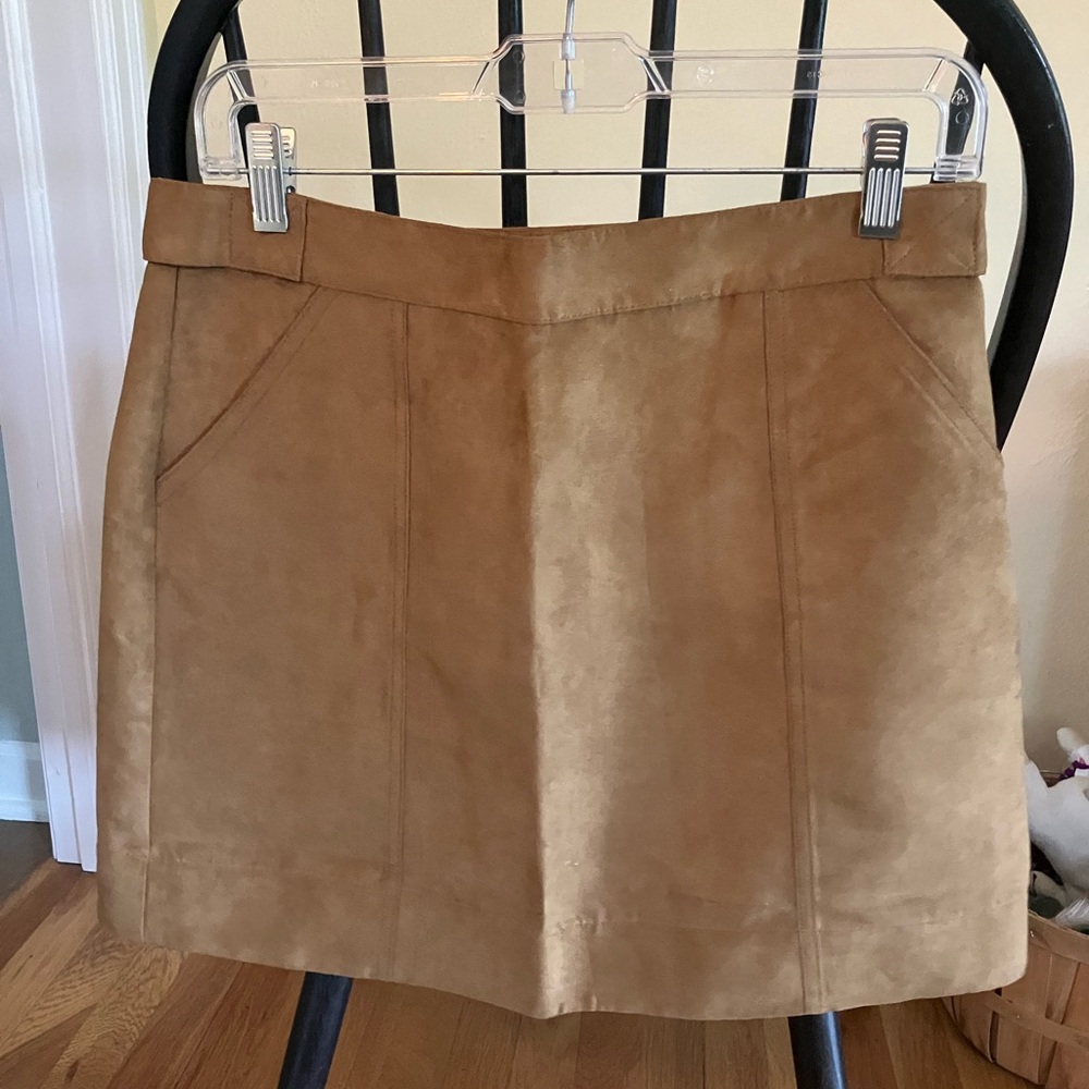 Banana Republic Tan Suede A-Line Skirt NWT